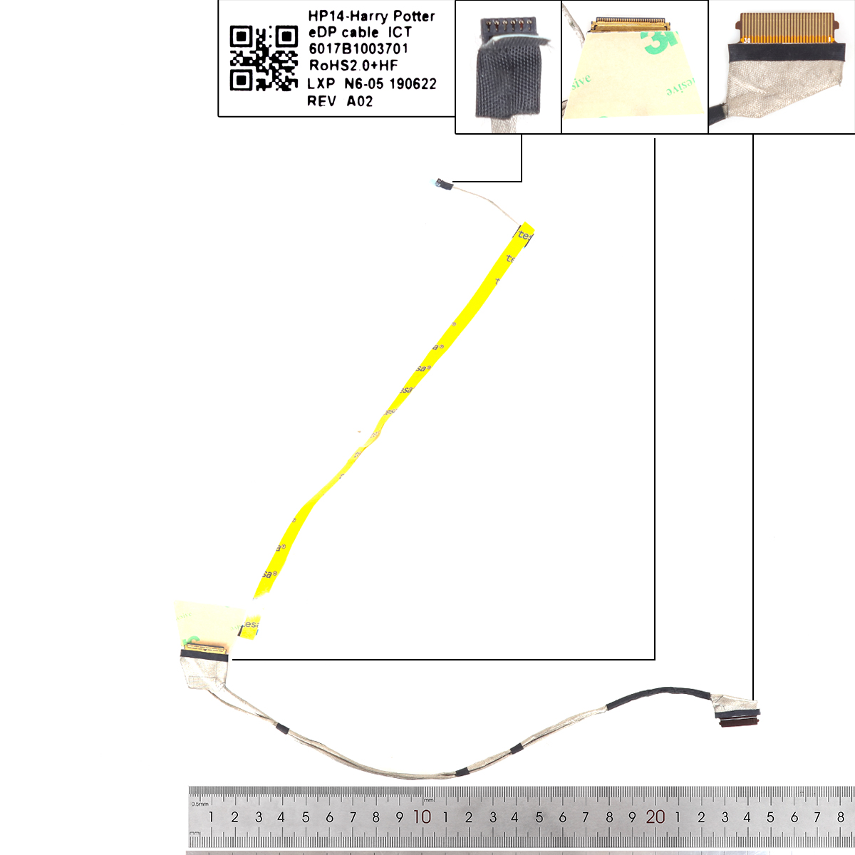 Picture of New LCD Display Screen Cable Replacement  For HP 14-dk 14-cf 14-CG 30pin 0.5.